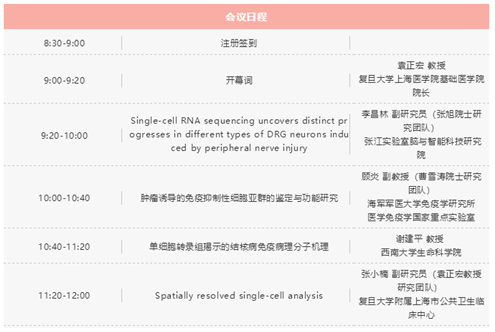 單細(xì)胞測序技術(shù)與應(yīng)用專題研討會時間表