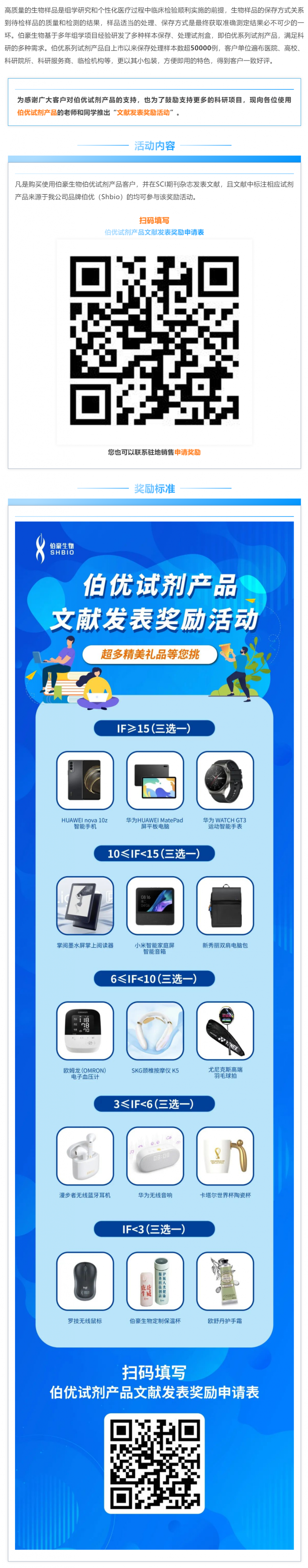 伯優(yōu)試劑產(chǎn)品文獻發(fā)表獎勵活動