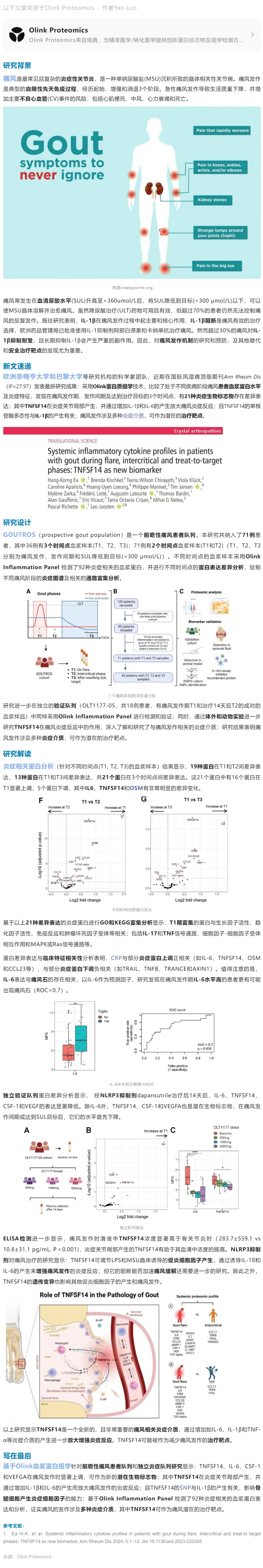 8-2 痛風(fēng)案例 |Olink 助力系統(tǒng)炎癥因子圖譜繪制與新靶點發(fā)現(xiàn)